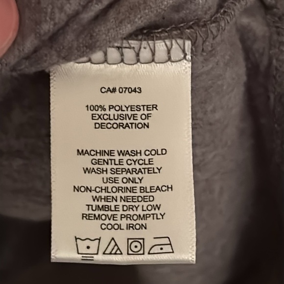 Grey Fleece Loungewear Top, size S - Picture 3 of 5